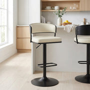 Alexa Real Leather Stool Cream