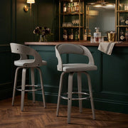 Alicia Grey Wooden Stool
