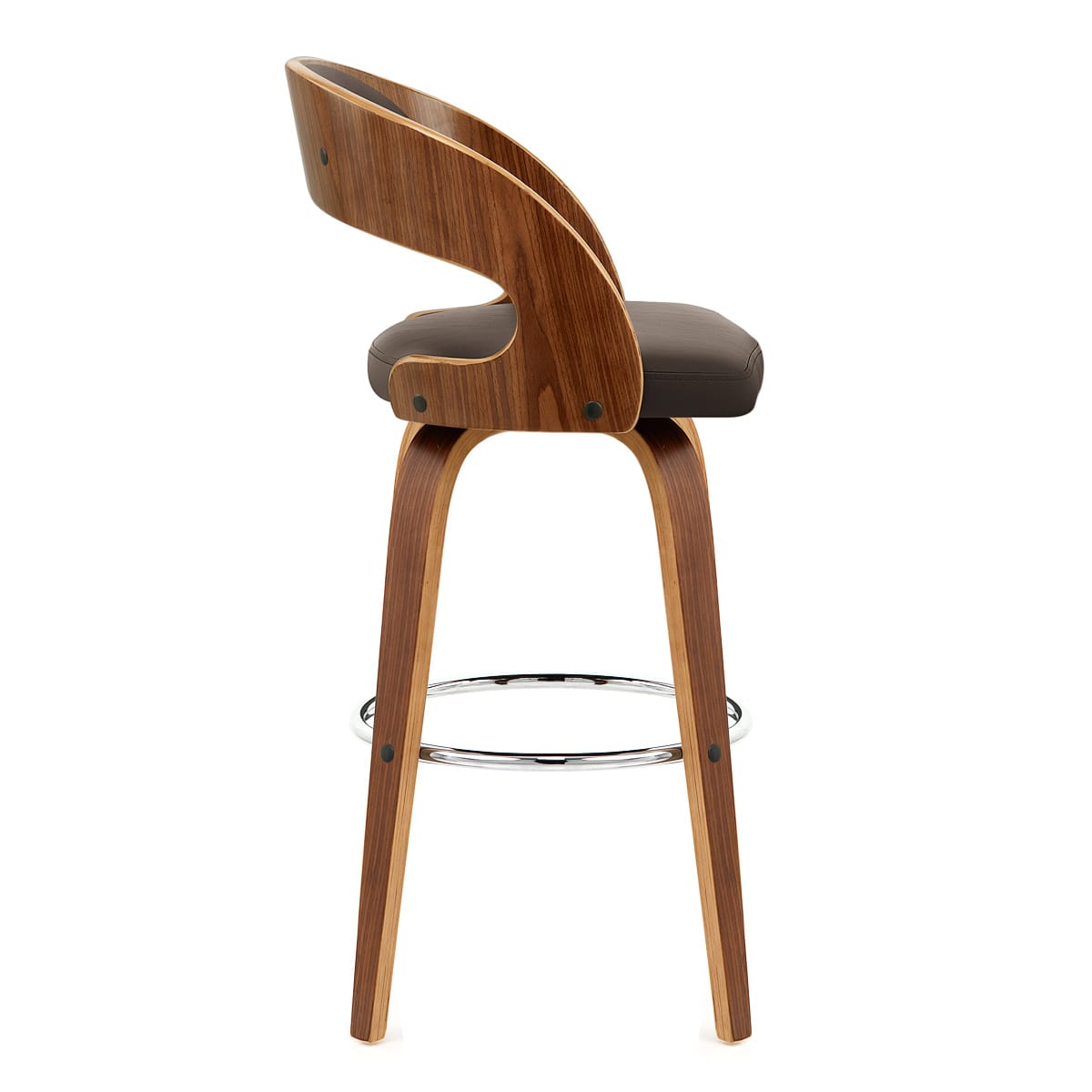 Alicia Walnut Bar Stool Brown