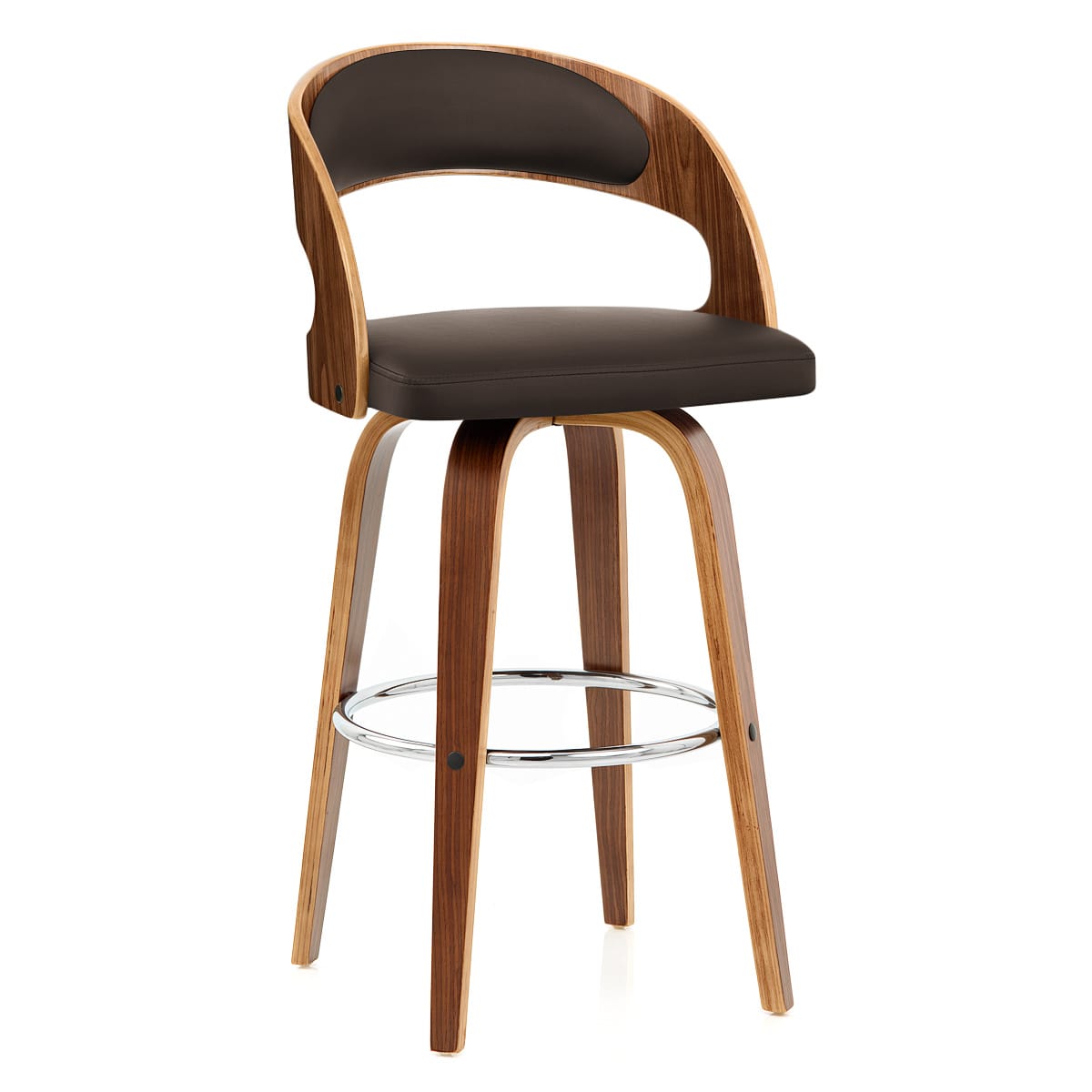 Alicia Walnut Bar Stool Brown
