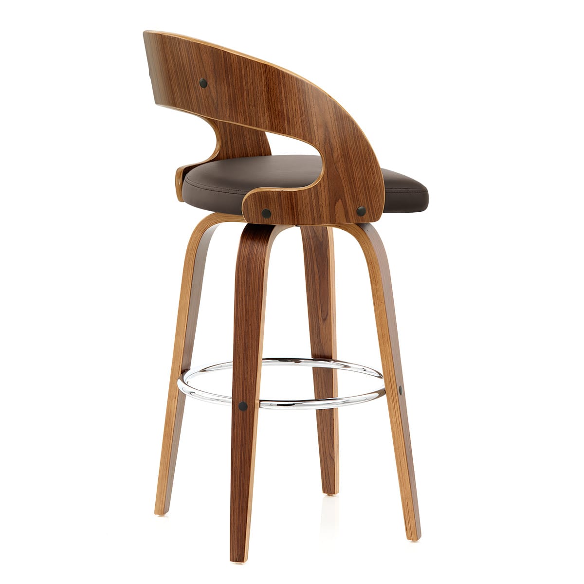 Alicia Walnut Bar Stool Brown