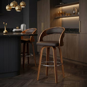 Alicia Walnut Bar Stool Brown