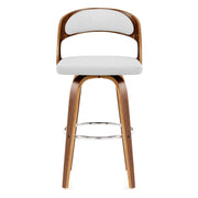 Alicia Walnut Bar Stool White