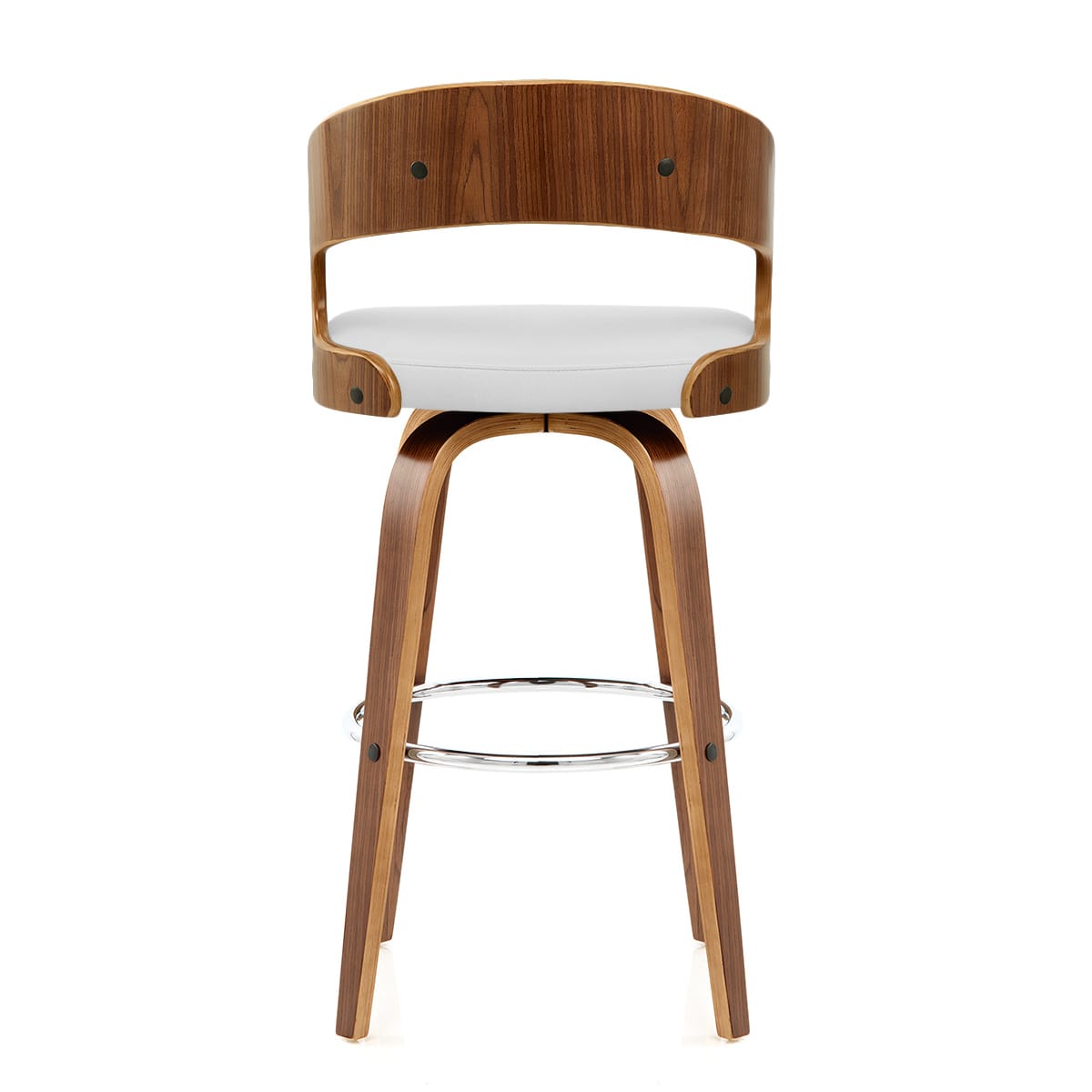 Alicia Walnut Bar Stool White