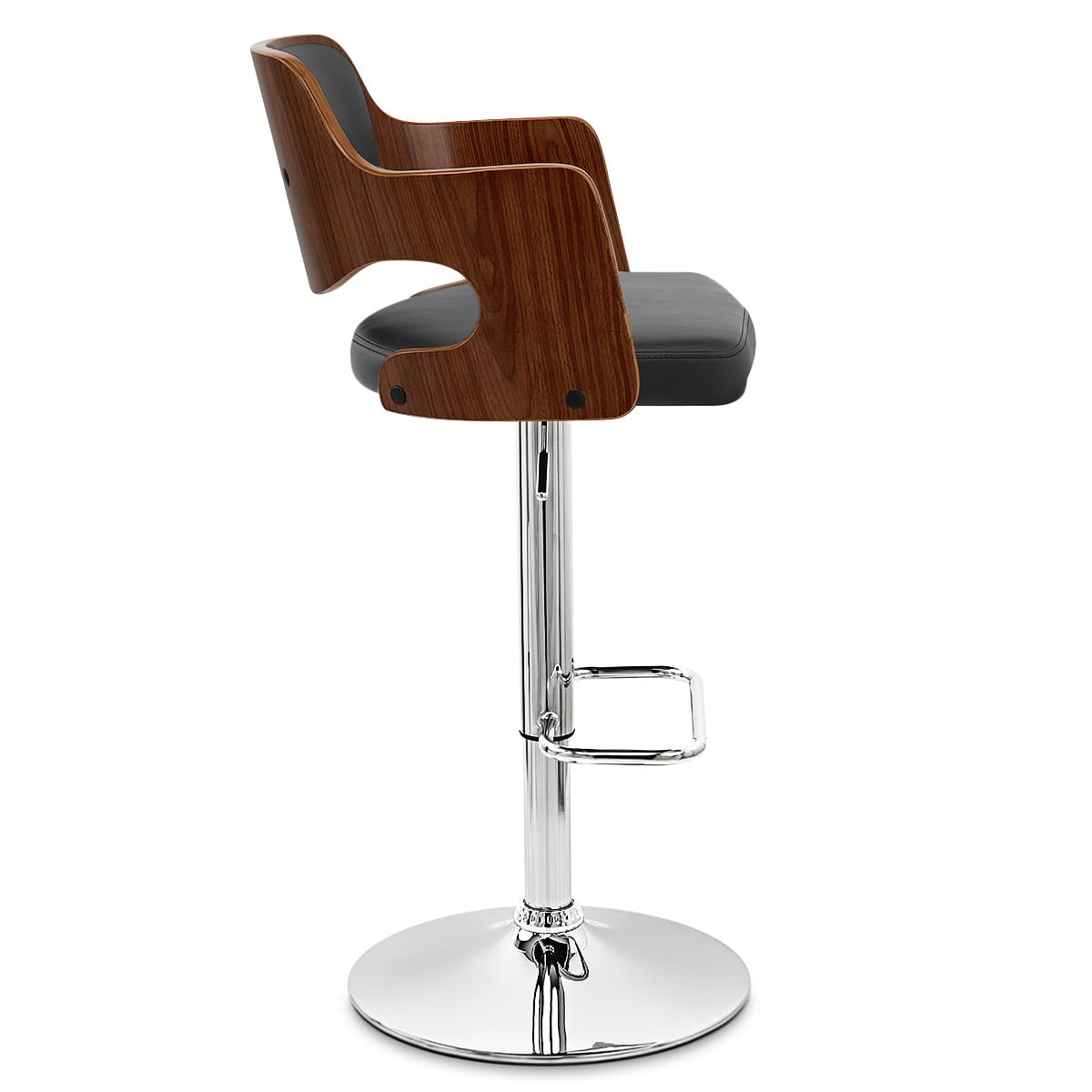Amazon Walnut Bar Stool Black