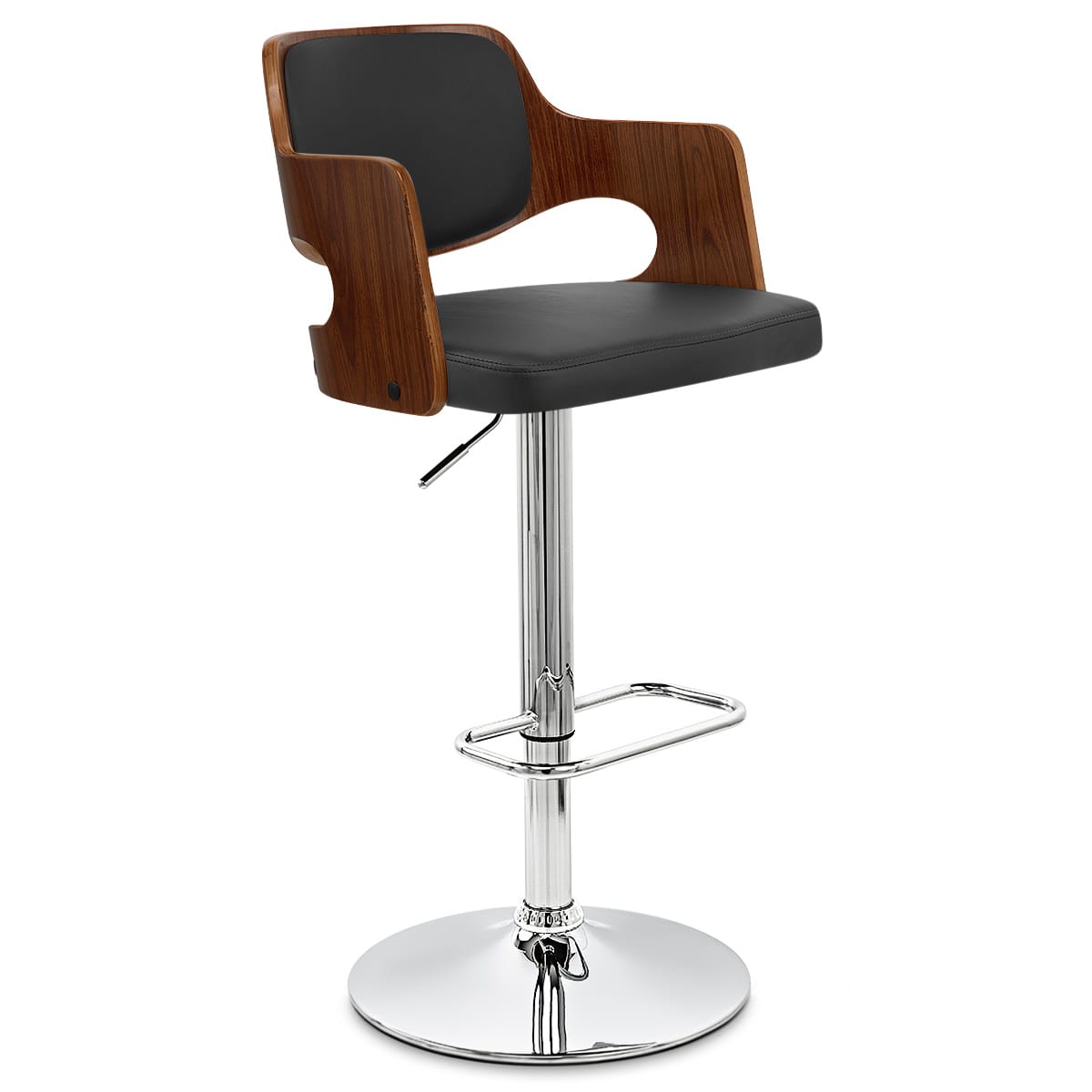 Amazon Walnut Bar Stool Black