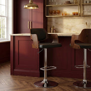 Amazon Walnut Bar Stool Black