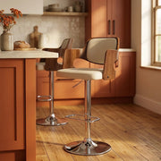 Amazon Walnut Bar Stool Cream