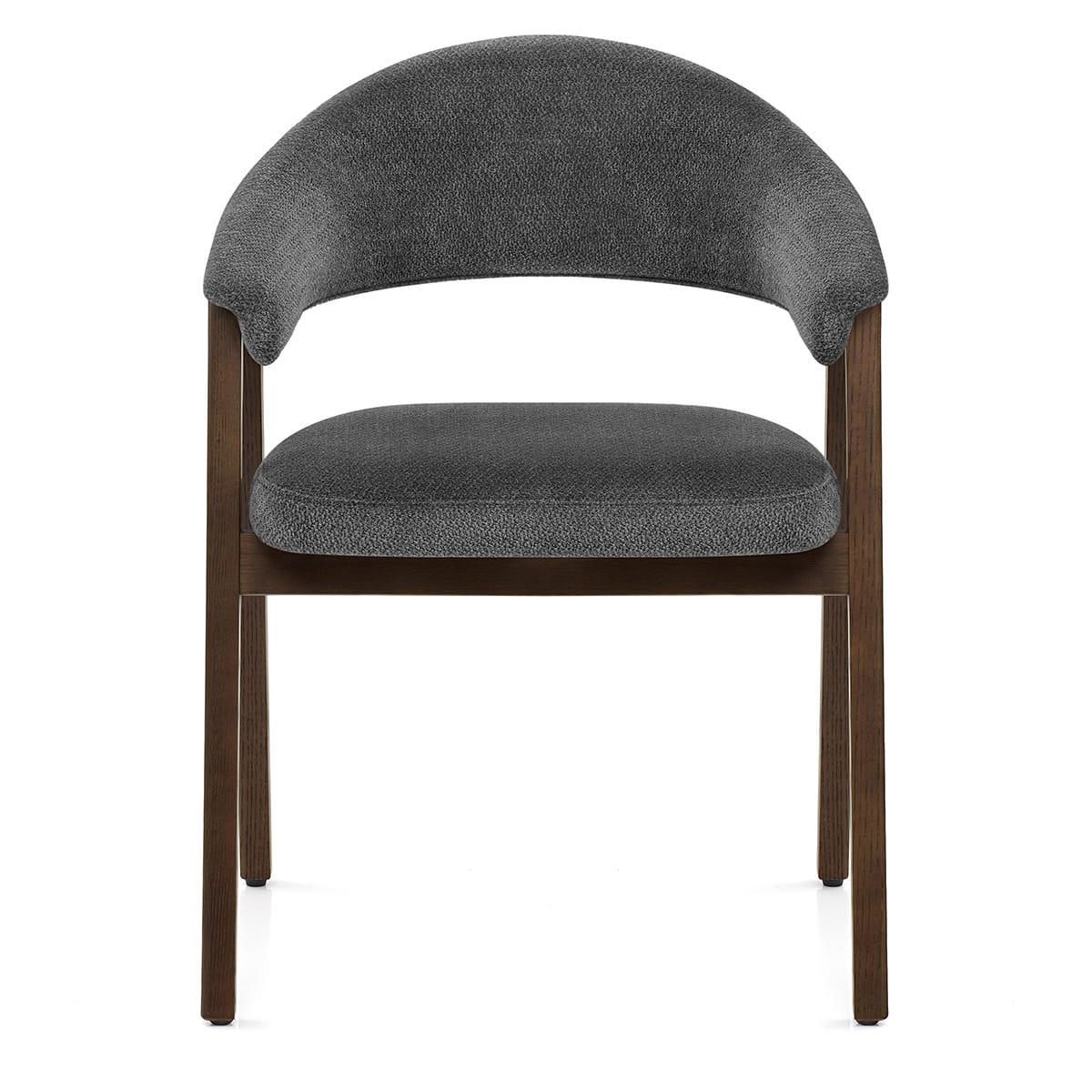 Amber Dark Oak Chair Charcoal Fabric