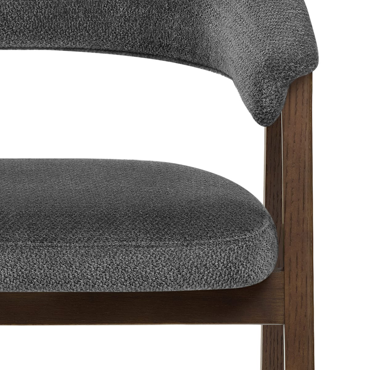 Amber Dark Oak Chair Charcoal Fabric