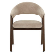 Amber Dark Oak Chair Tweed Fabric