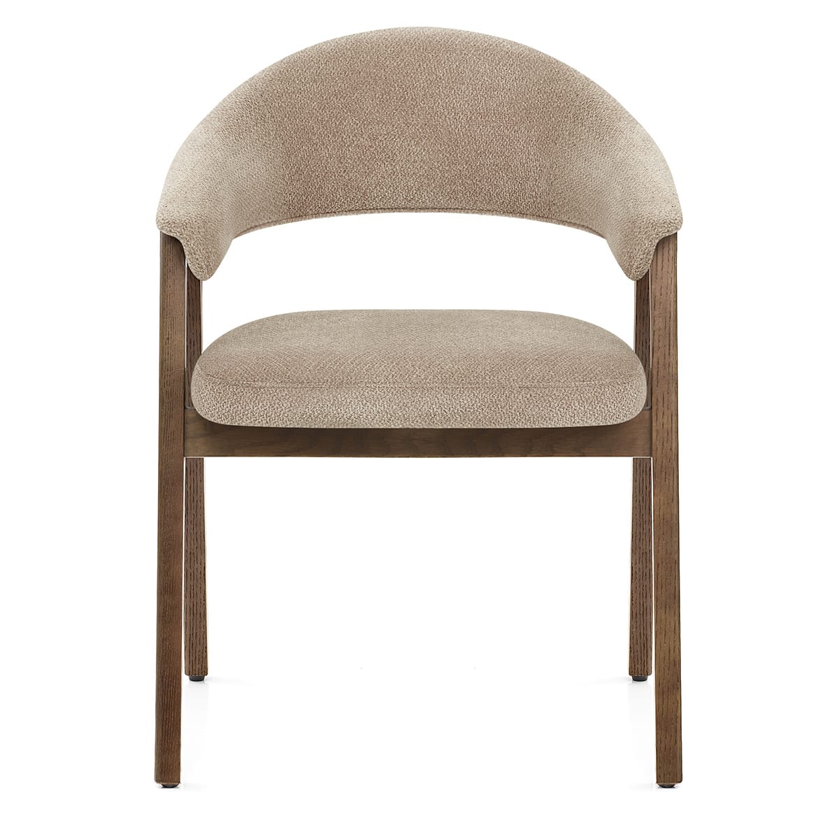 Amber Light Oak Chair Tweed Fabric