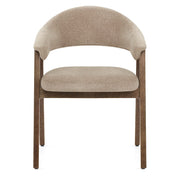 Amber Light Oak Chair Tweed Fabric