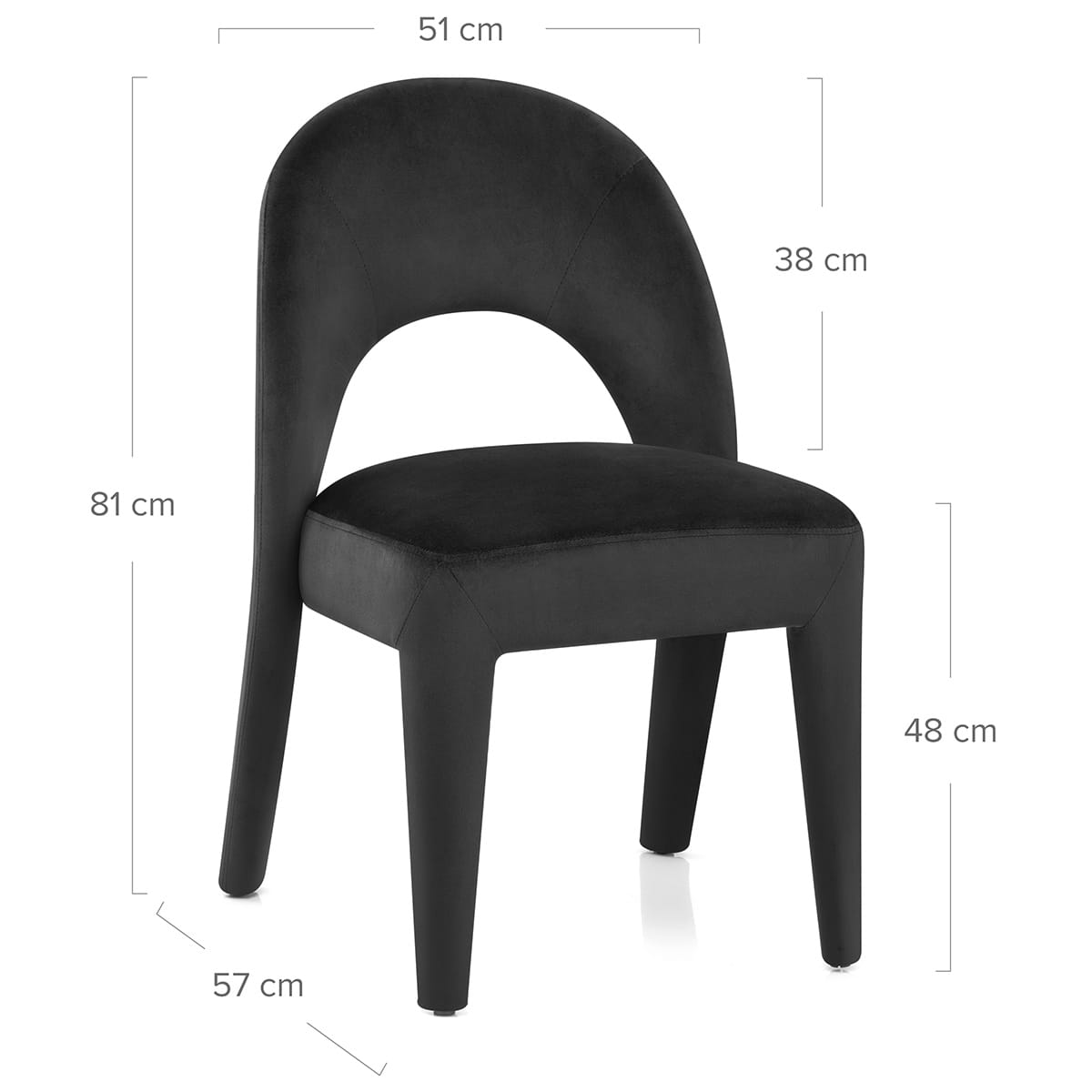Amore Chair Black Velvet