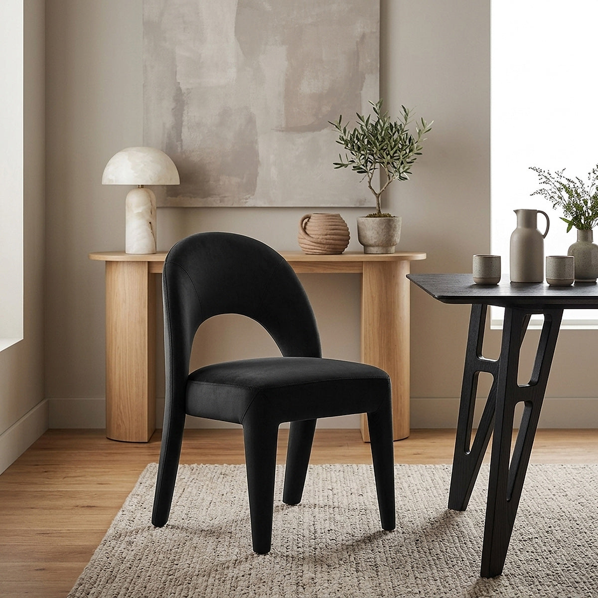 Amore Chair Black Velvet