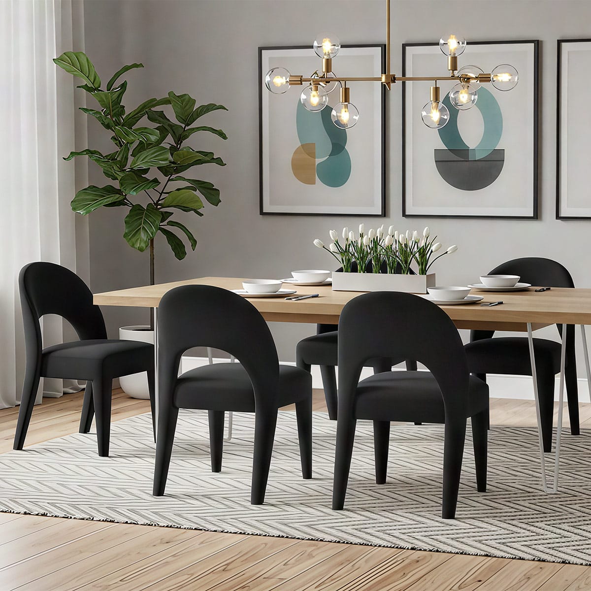 Amore Chair Black Velvet