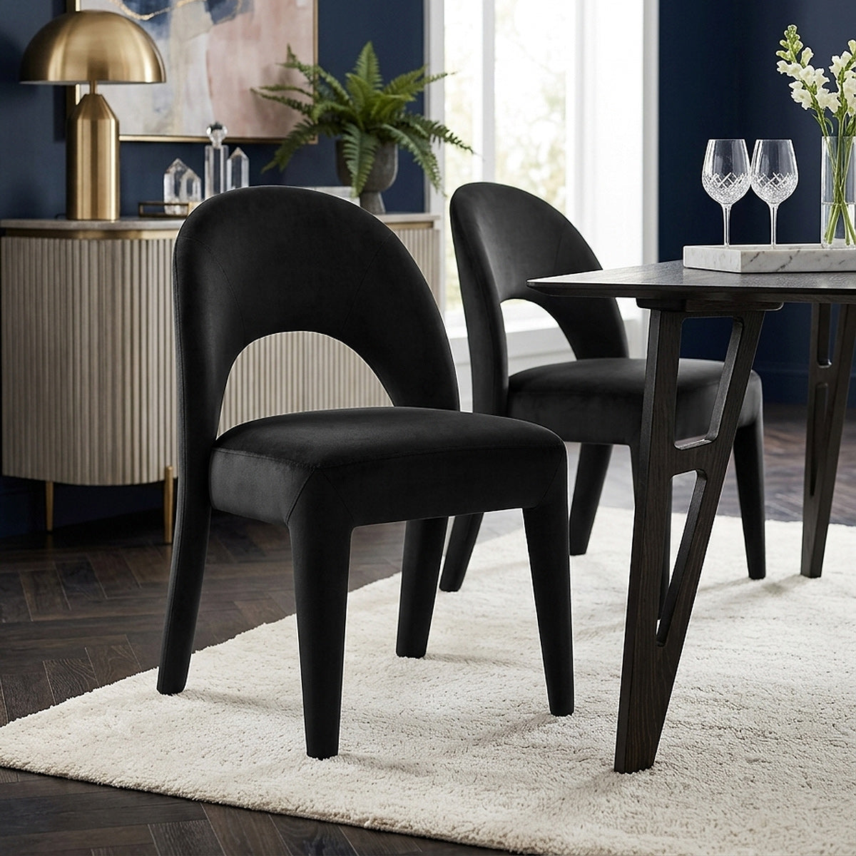Amore Chair Black Velvet