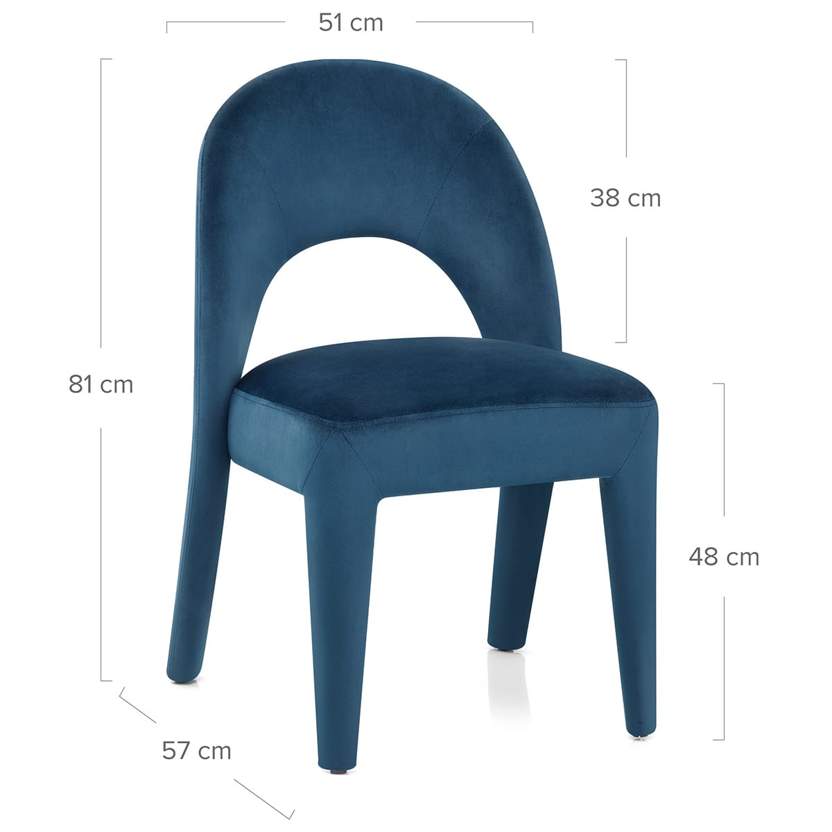 Amore Chair Blue Velvet