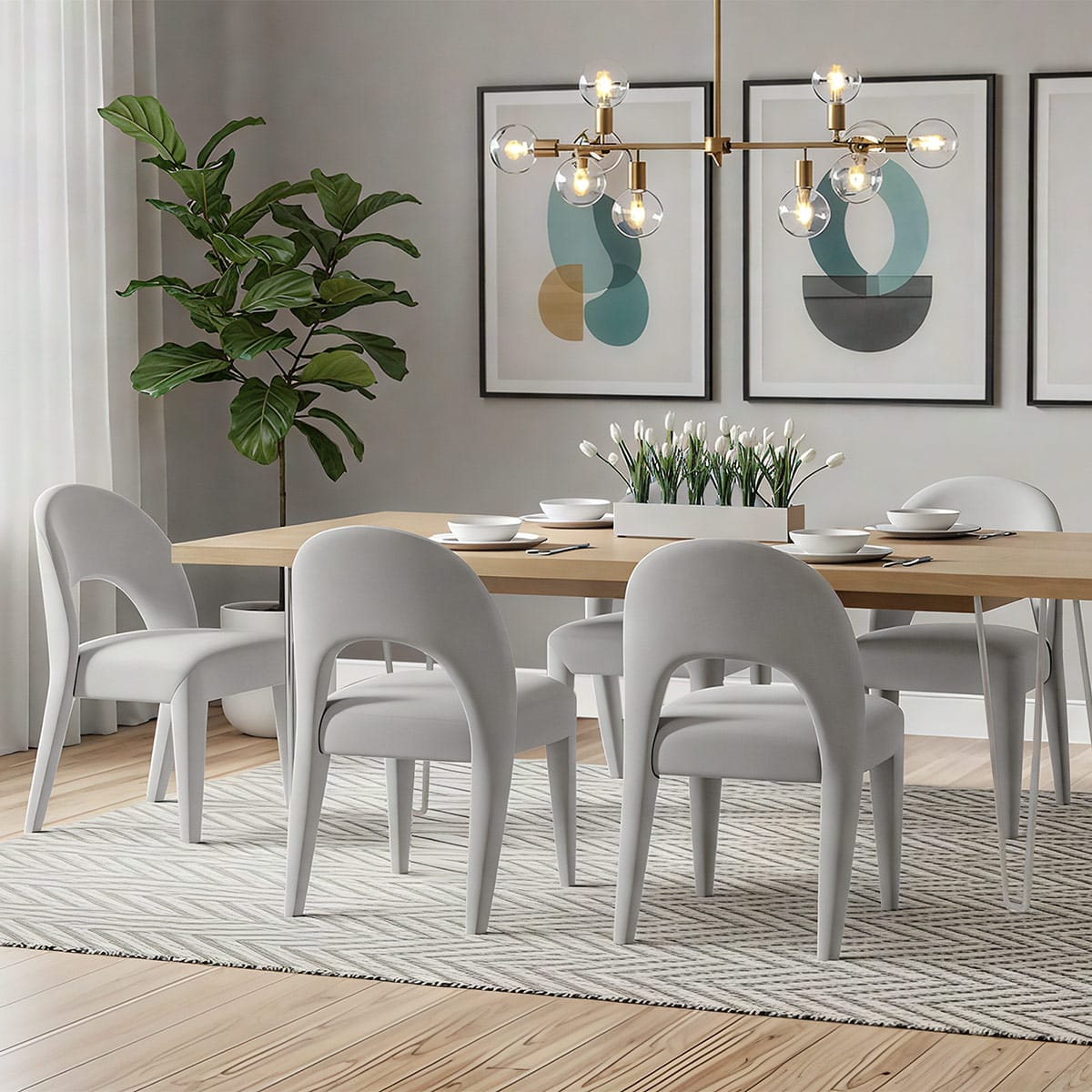 Amore Chair Grey Velvet