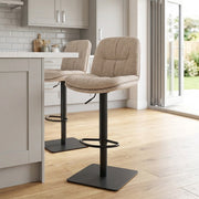 Angelo Bar Stool Beige Fabric