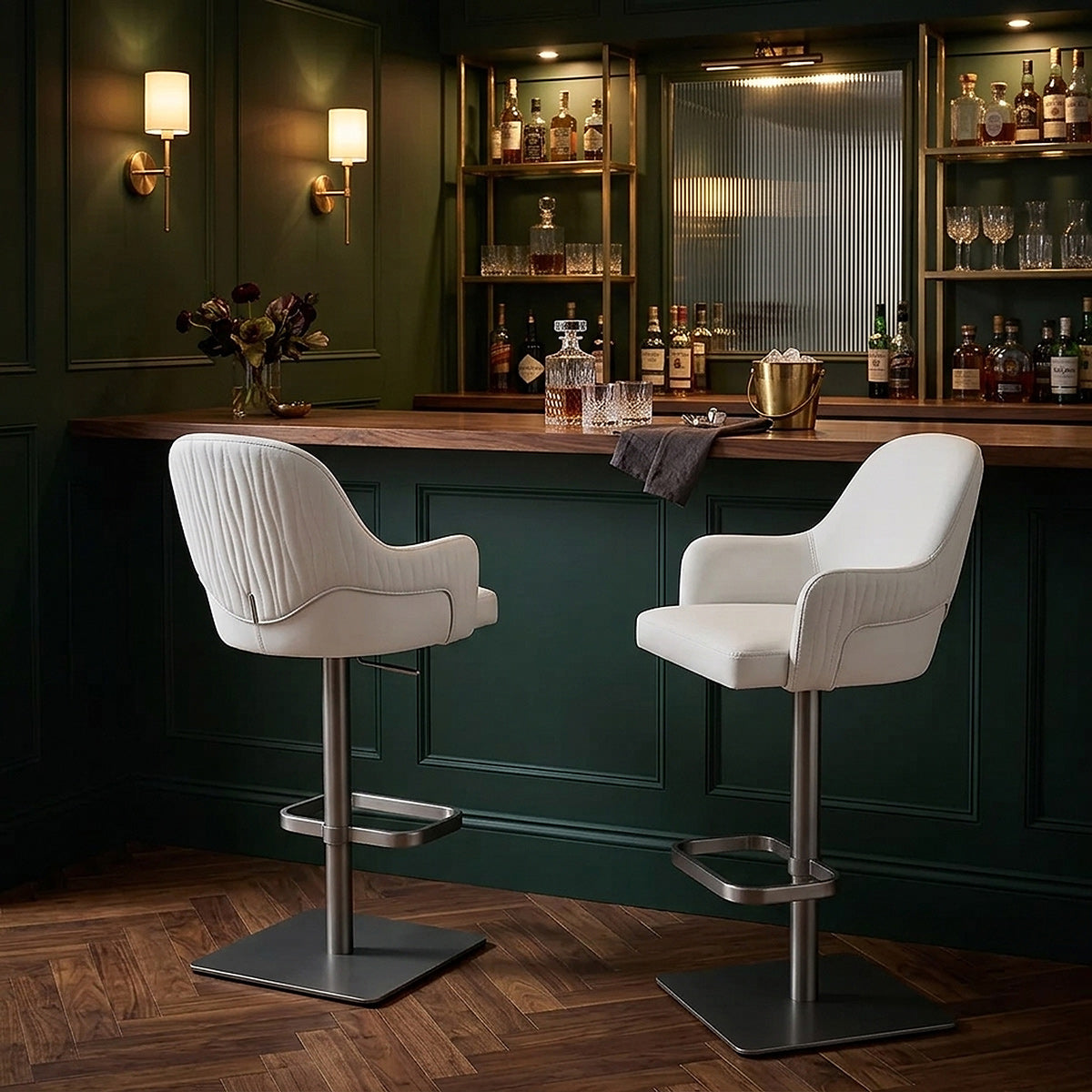 Antonia Graphite Stool White