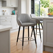 Apres Grande Stool Real Leather Grey