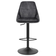 Aria Bar Stool Charcoal Velvet