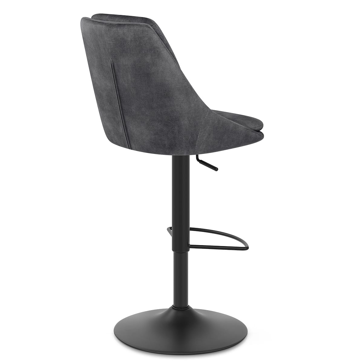 Aria Bar Stool Charcoal Velvet