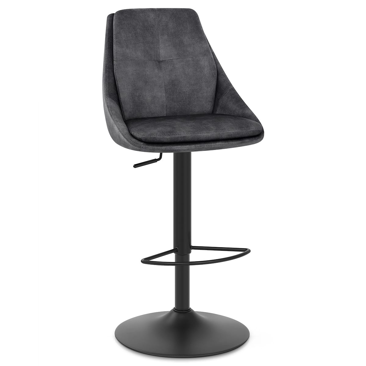 Aria Bar Stool Charcoal Velvet