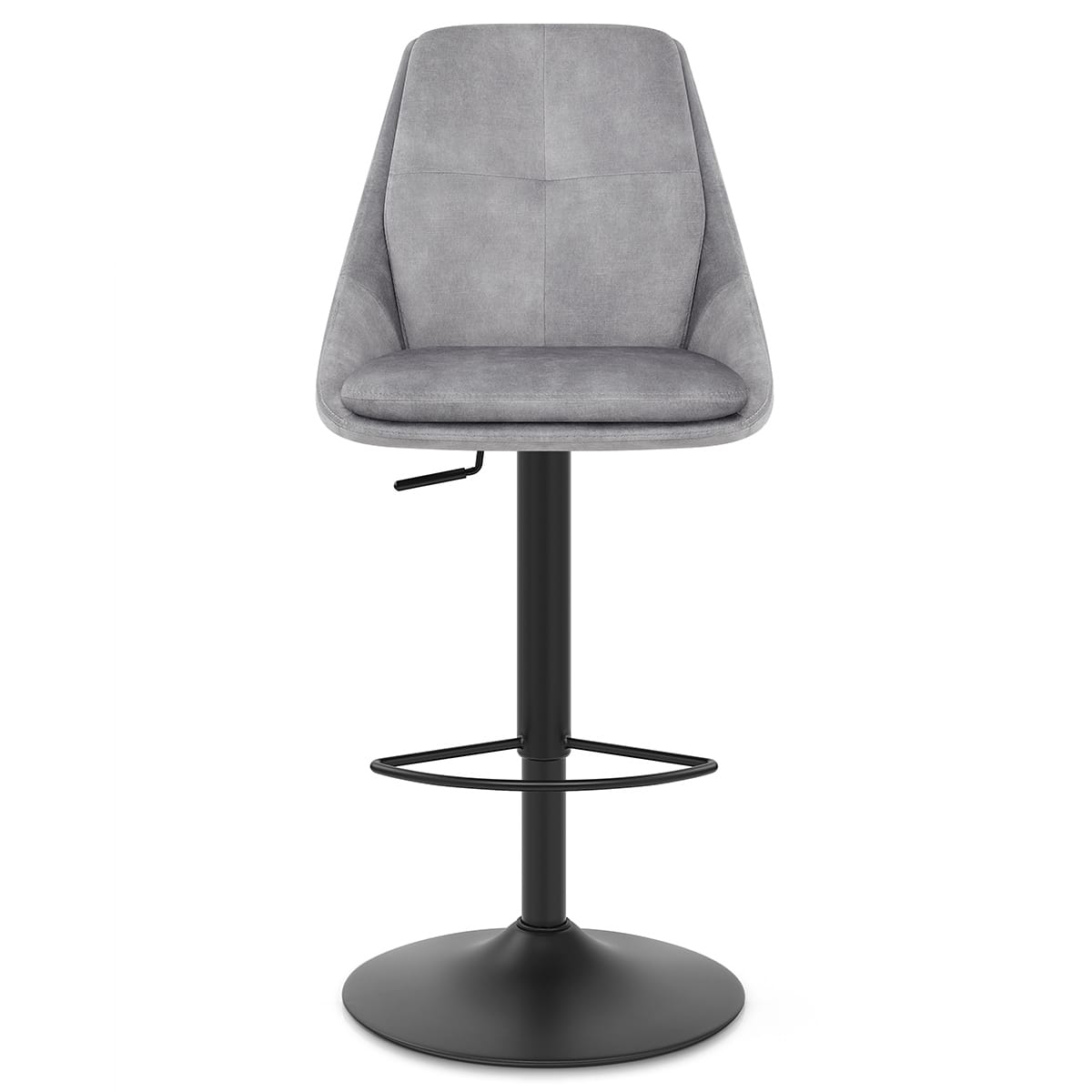 Aria Bar Stool Grey Velvet