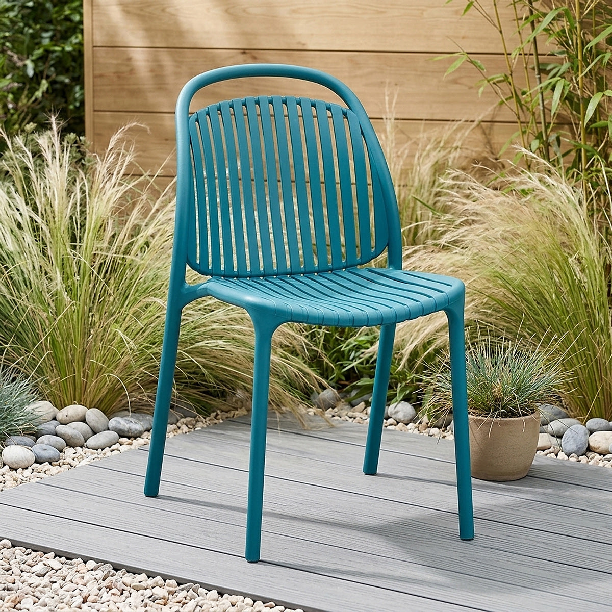 Arlo Stackable Outdoor Chair Blue