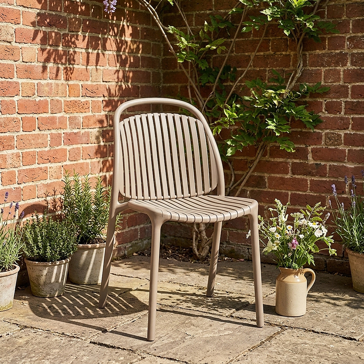 Arlo Stackable Outdoor Chair Brown
