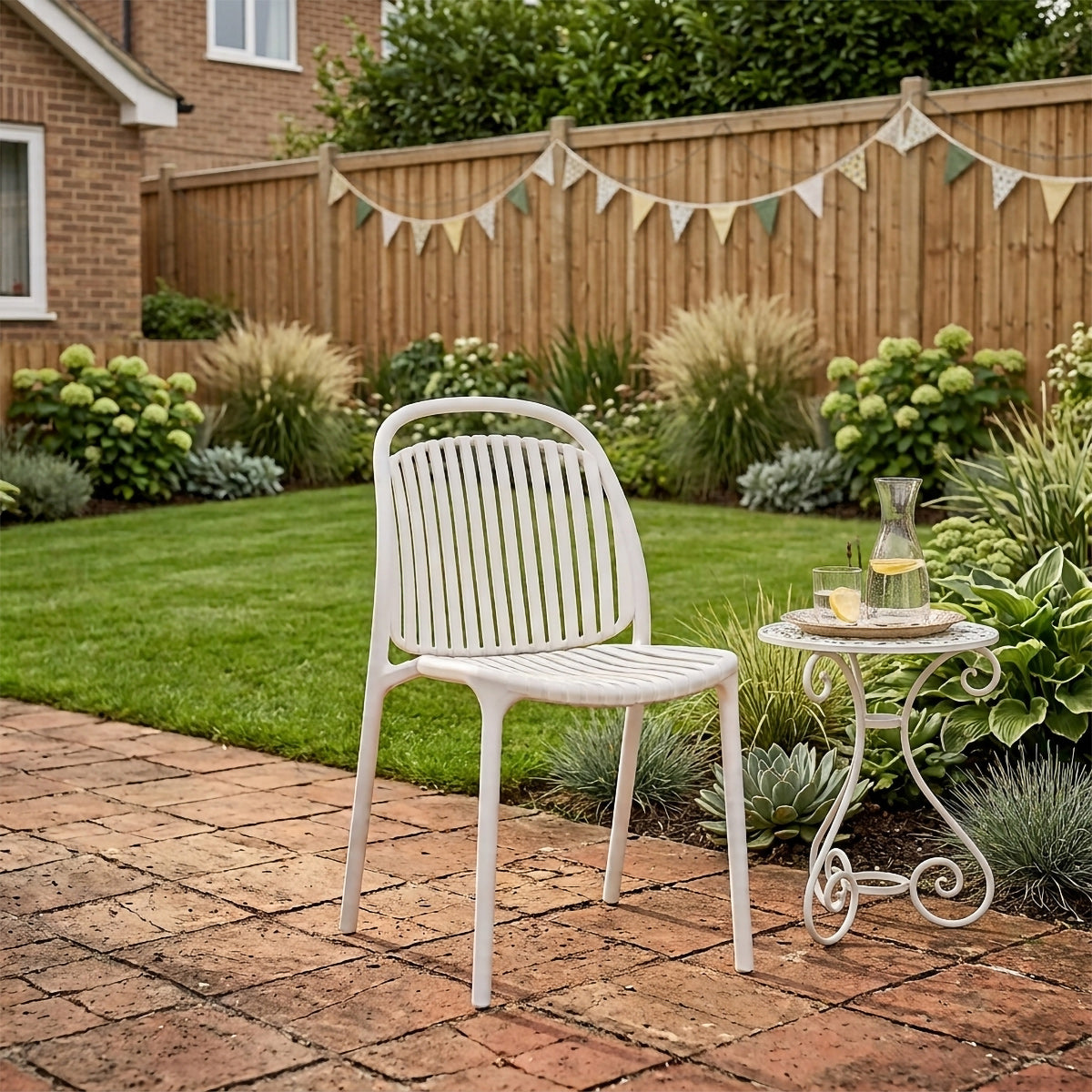 Arlo Stackable Outdoor Chair White