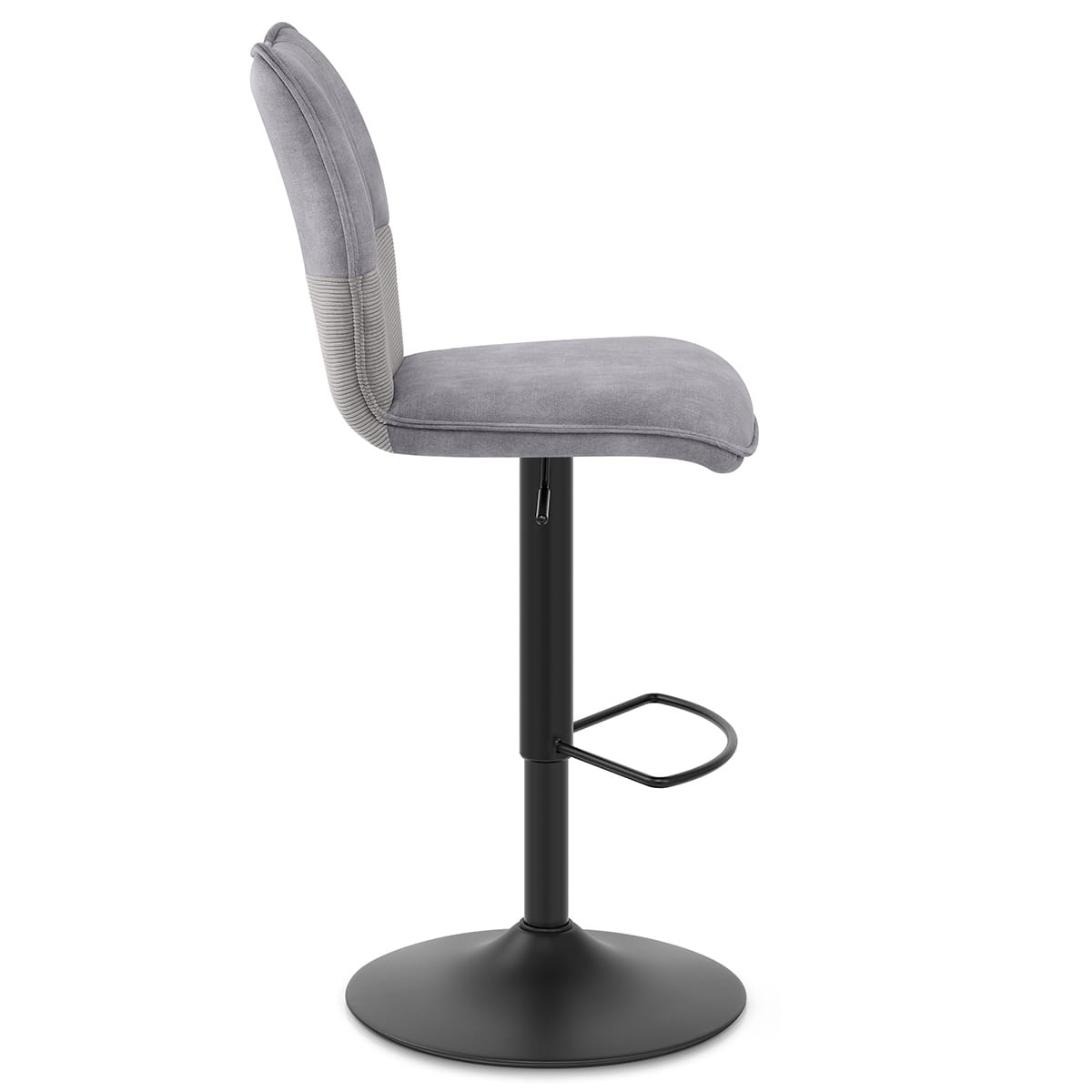 Art Bar Stool Grey Velvet