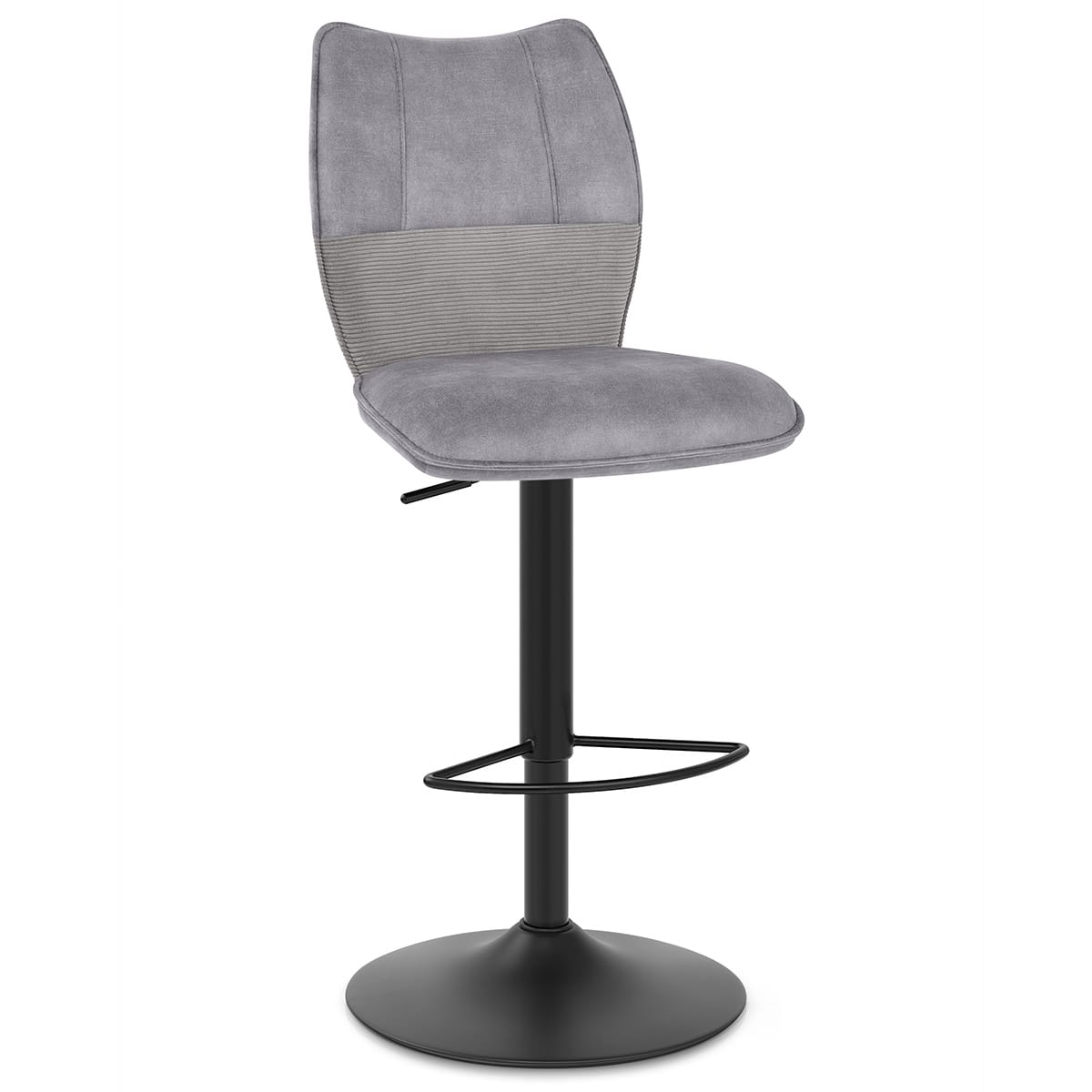 Art Bar Stool Grey Velvet