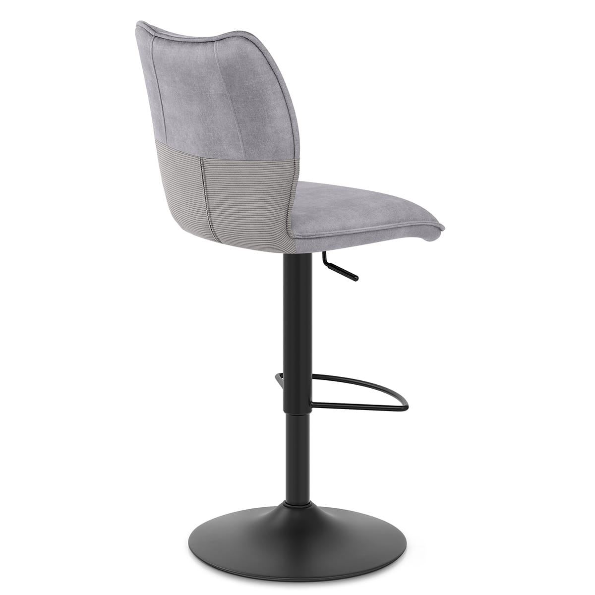 Art Bar Stool Grey Velvet