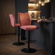 Art Bar Stool Pink Velvet