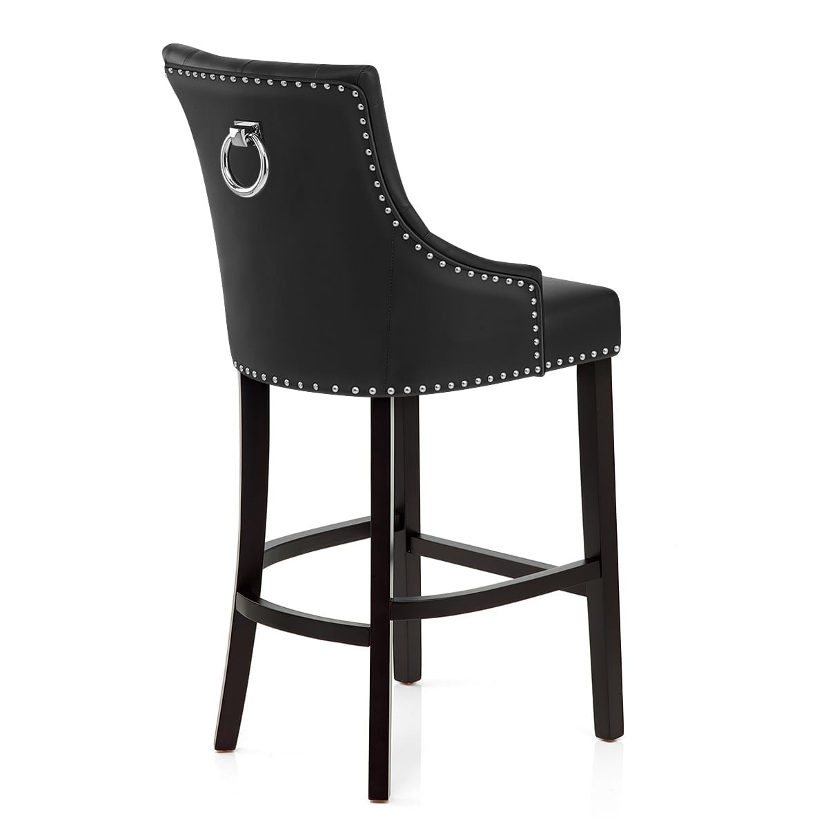 Ascot Bar Stool Black Leather