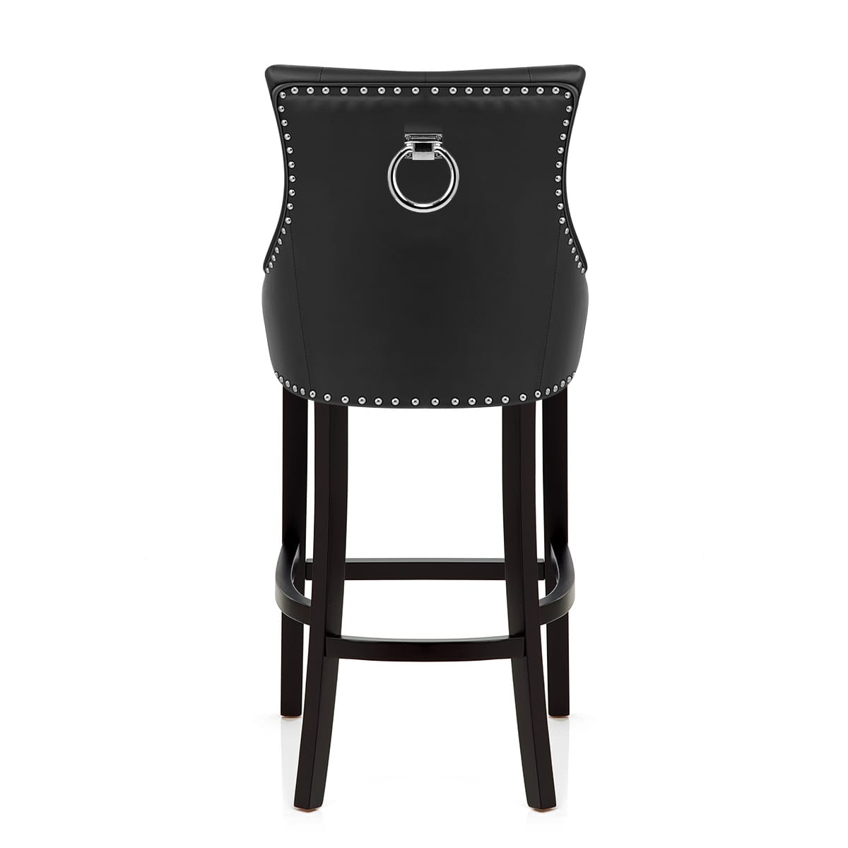Ascot Bar Stool Black Leather
