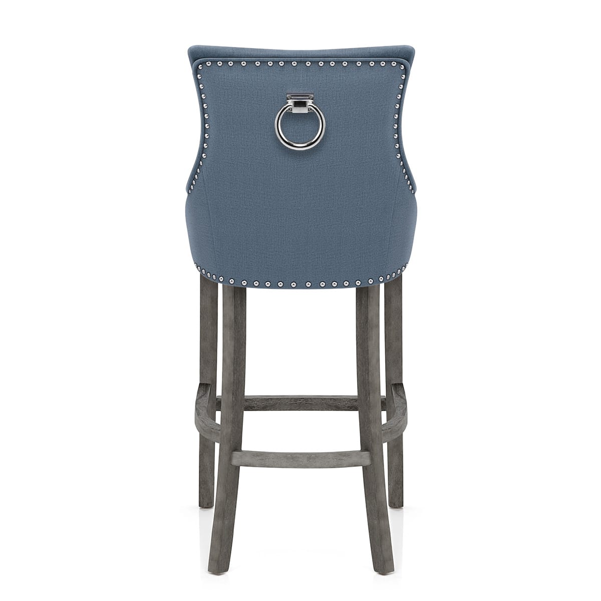 Ascot Bar Stool Blue Fabric