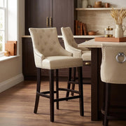 Ascot Bar Stool Cream Leather