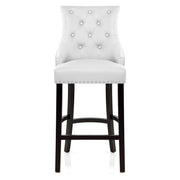 Ascot Bar Stool White Leather