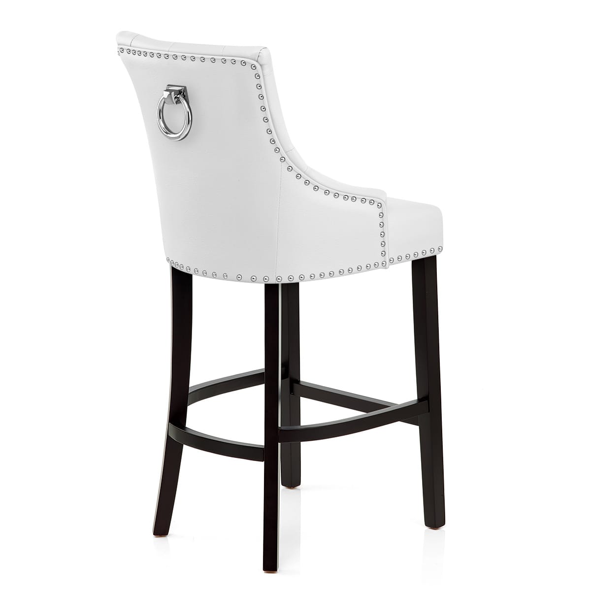 Ascot Bar Stool White Leather