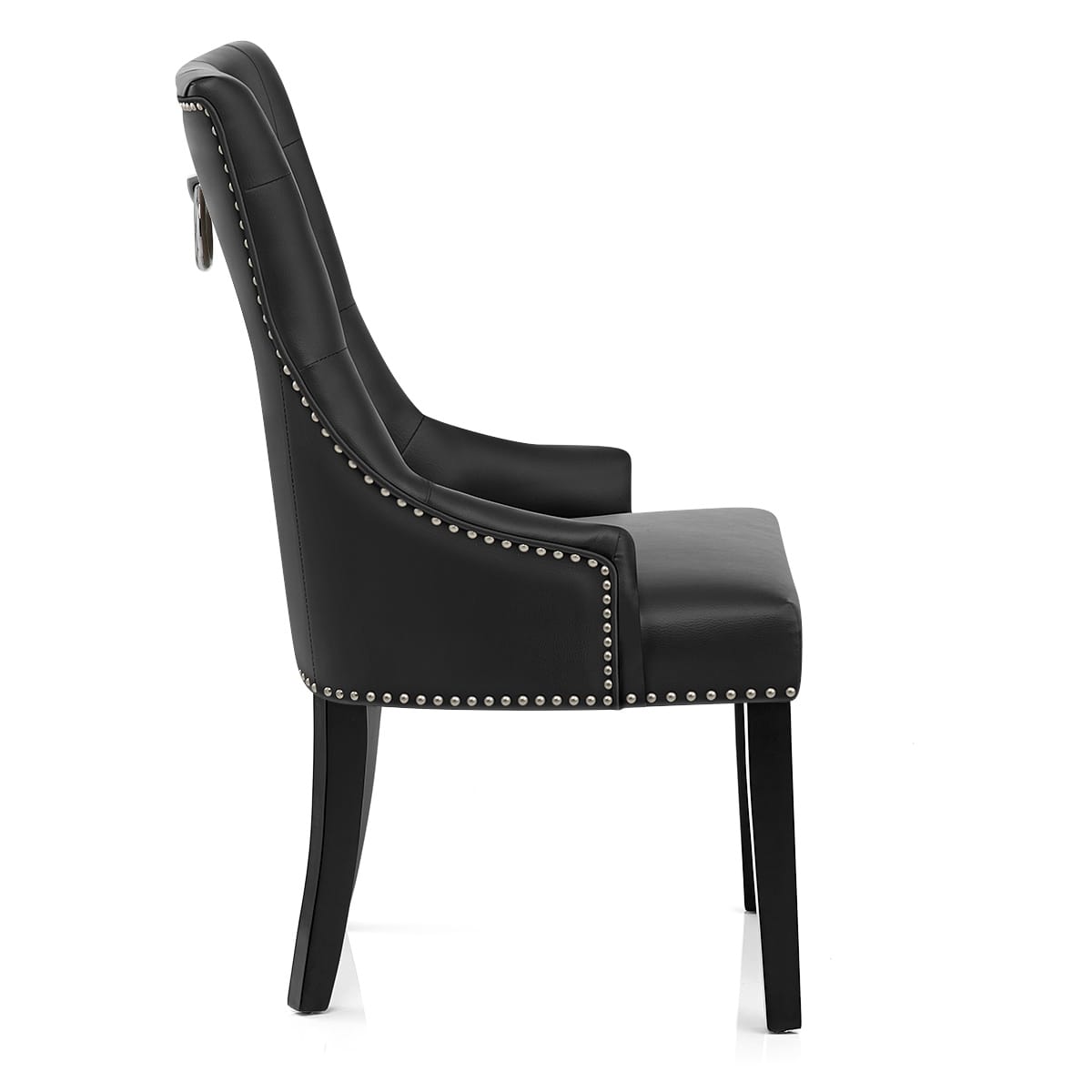 Ascot Dining Chair Black Leather