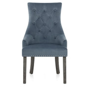 Ascot Dining Chair Blue Fabric