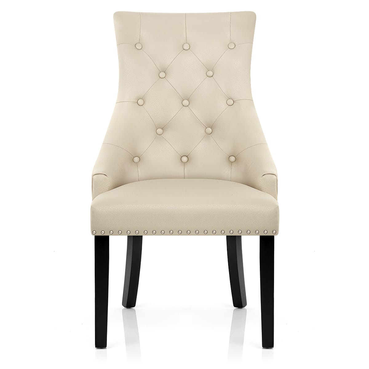 Ascot Dining Chair Cream Leather