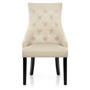 Ascot Dining Chair Cream Leather