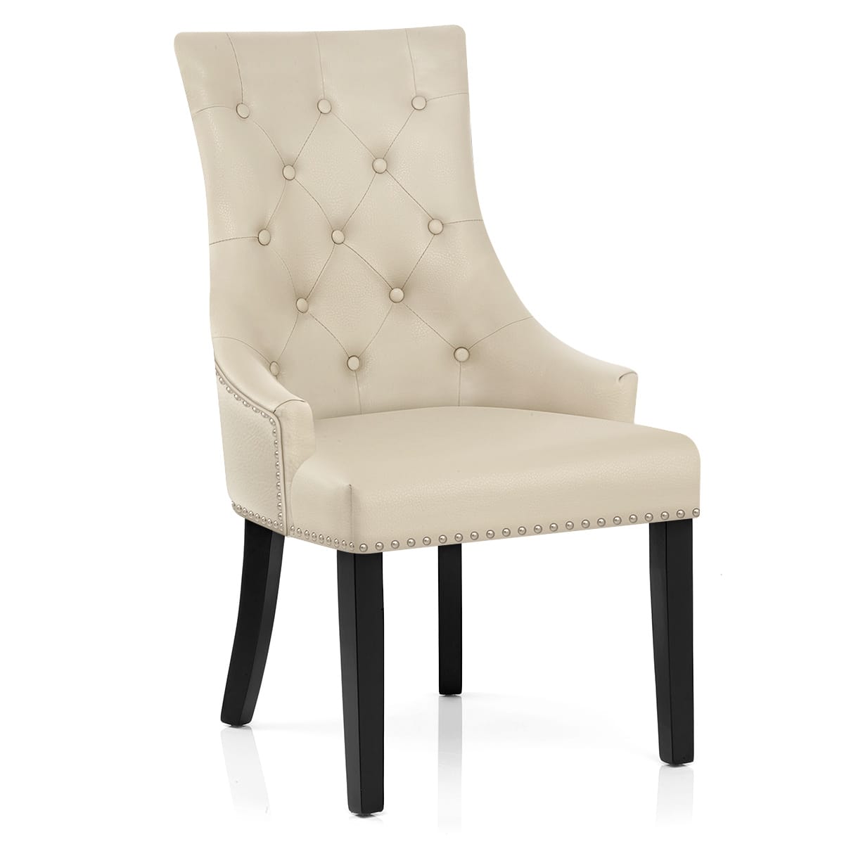 Ascot Dining Chair Cream Leather
