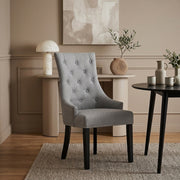 Ascot Dining Chair Grey Fabric