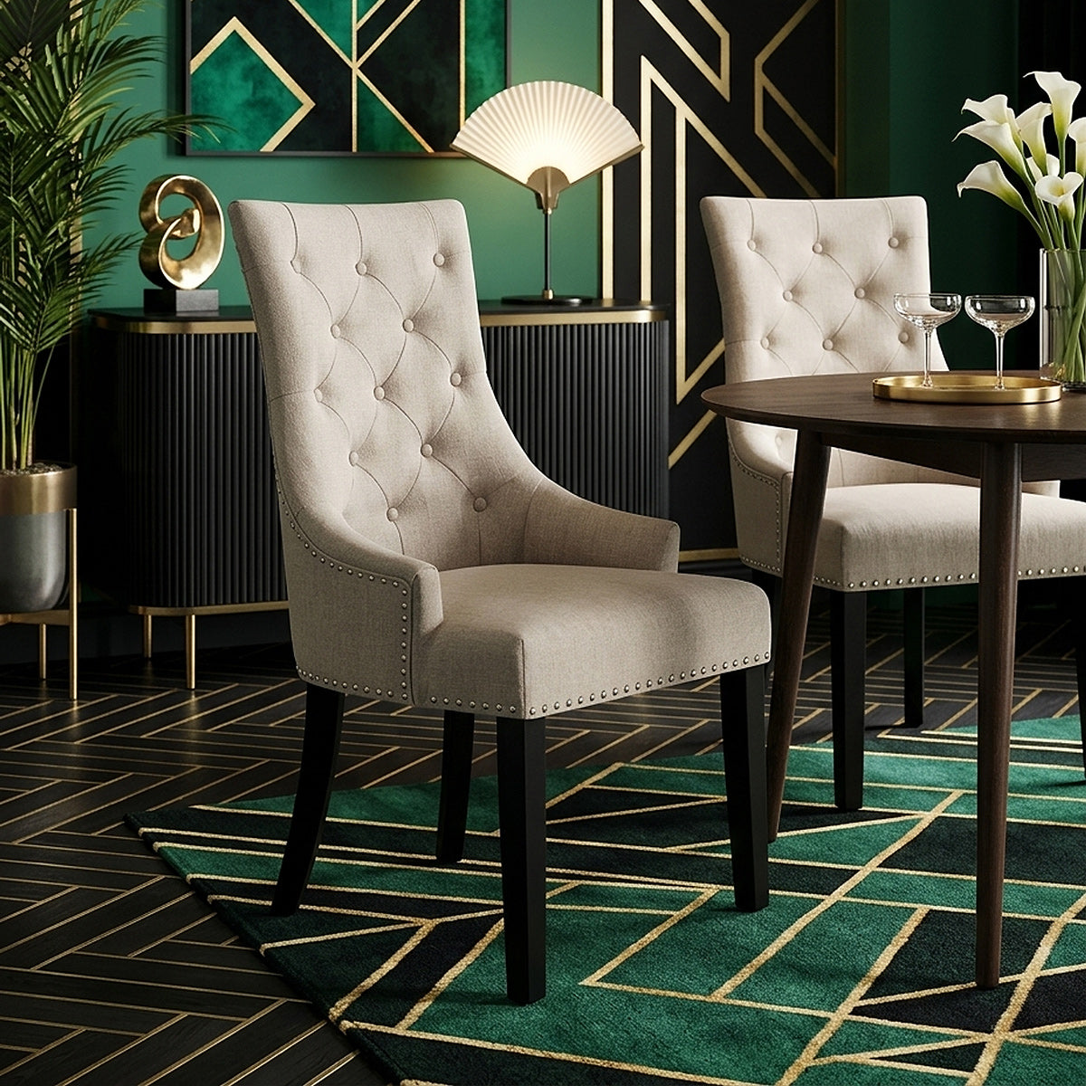 Ascot Dining Chair Tweed Fabric